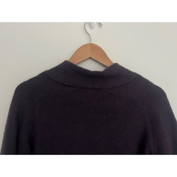 Sandro Paris Alpaca Wool Blend Purple Duster Cardigan Sweater 1 Small Quiet Luxe - Picture 6 of 8